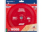 Medienos pjovimo diskas skersinio pjovimo staklėms SPECIALIST+ Wood Premium, 305x30 mm, 48 dantys