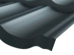 Profiliuota čerpinė skarda MODERNO HANBUD, matmenys 0,47 x 1210 x 720 mm, 1 vnt. - 0,8712 m2., grafito spalva, RAL7016,