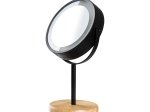 Veidrodis RIDDER Anka M, pastatomas, su LED apšvietimu, juodas, geležis/bambukas, 03116010
