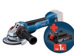 Akumuliatorinis kampinis šlifuoklis BOSCH Professional, GWS 18V-10 P Solo, 125 mm, be akumuliatoriaus ir kroviklio