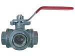 Rutulinis ventilis EZFITT, 3/4'', vidus/vidus/vidus, 39514, trieigis T tipo