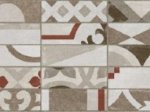 Plytelių keraminis dekoras CERAMICA FIORE Sensi 4727, 25,5 x 75,5 cm, 1,155 m2/dėž., smėlio spalvos, patchwork, Bulgarija