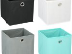 Sulankstoma daiktadėžė su kartoniniu dugnu, įv. spalvų, 20 x 20 x 20 cm