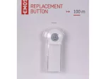 Papildomas skambučio mygtukas EMOS P5723T, 100 m, bevielis, 1 x A23 (komplektacijoje yra), IP44, auto. suderinimas, tinka skambučiams EMOS P5712, P5723, balta.