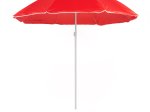 Pakreipiamas pliažo skėtis B01, raudonas skersmuo 180cm