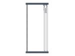 Stumdomų durų bėgelis HETTICH TopLine2, prisukamas, cinkuotas, spl. balta, 2 m, 1479