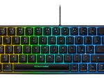 Klaviatūra DELTACO GAMING GAM-158-US, 60%, US, RGB membraninė klaviatūra, pusiau permatoma, juodos sp., 4222268