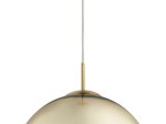 Pakabinamas šviestuvas GLOBO Varus, E27, 1 x 40W, 230V, aukso sp. metalas, skaidrus/aukso sp. stiklas, 330 x 1200 mm, 15858