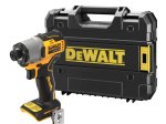 Akumuliatorinis smūginis suktuvas DEWALT DCF840NT-XJ, 1/4 griebtuvas, maks. sukimo momentas 192 Nm, 18 V, be akumuliatorių ir kroviklio, lagamine