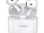 Įkraunamos belaidės ausinės TOZO A3, TWS, Bluetooth 5.3., pilnai pakrautos ausinės su dėklu veikia 22 val., baltos sp.