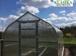 Šiltnamis KLASIKA Standart, 20 m2, su pamatu ir 6 mm polikarbonatinė danga, 2,5 x 8 m, lašo formos