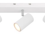 Kryptinis šviestuvas GLOBO Robby, GU10, 3 x 35W, 230V, metalinis, baltos sp., 60 x 120 x 410 mm, 57911-3W