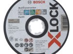 Universalus pjovimo diskas BOSCH X-Lock, 125 x 1 mm, betonui, keramikai, plienui, PVC, aliuminiui