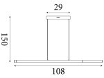 Pakabinamas LED šviestuvas SEARCHLIGHT Bloom, 38W, 230V, 2300-4000K, 4808lm, dimeriuojamas, 1080 x 150 x 40 mm, maksimalus aukštis 1500 mm, 32104-1BK