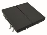 Perjungiklis TOPE Bora, 2 klavišų, įleidžiamas, juodos sp., 16 A, 250 V, 500900027