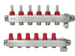 Grindinio šildymo kolektorius, DANFOSS SSM-6F, 1", 6 žiedų, reguliuojamas, plieninis, su debitomačiais, 088U0756