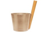 Pirties kubilas RENTO CHAMPAGNE, aliuminis / bambukas, talpa 5 l, 23 x 23 cm