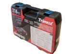 Įrankių komplektas TRIMAX, komplekte 1/2", 3/8", 1/4'' terkšliniai veržliarakčiai ir galvutės, 216 vnt.