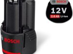 Akumuliatorius BOSCH Professional GBA 12V 2.0Ah, akumuliatoriaus įtampa 12 V, akumuliatoriaus talpa 2 Ah
