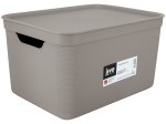 Daiktadėžė ROTHO Jive, 16 l, su dangčiu, rusvos sp.