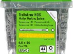 Terasiniai medsraigčiai ESSVE HDS, 4,8 x 50 mm, A4 nerūdijantis plienas, 250 vnt.