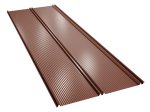 Profiliuota skarda BILKA RETRO DUO, su mikroprofiliavimu, matmenys 0,45 x 1100 x 2500 mm, ruda spalva, RAL8017, 1 lap. - 2,75 m²
