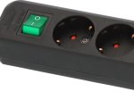 Ilgiklis BRENNENSTUHL Eco-Line, 3 lizd., 1,5m, su įž., su jungikliu, 3x1,5, juodos sp., 1152300015