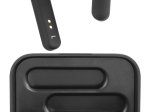 Įkraunamos belaidės ausinės STREETZ TWS-104, Bluetooth 5, įkrovimo dėklas 500 mAh, matinės juodos sp.