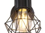 Kryptinis šviestuvas GLOBO Priska, E27, 1 x 40W, 230V, juodos sp., 130x165x165 mm