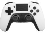 Žaidimų pultas DELTACO GAMING GAM-139-W, PS4/PC/Android/iOS valdiklis Bluetooth, 2 programuojami makrokomandos mygtukai, baltos sp.