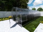 Šiltnamis KLASIKA Easy, 24 m2, 4 mm polikarbonatinė danga, 3 x 8 m, arkos formos