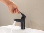 Praustuvo maišytuvas GROHE QUICKFIX START EDGE, su dugno vožtuvu, S-dydis, juoda matinė spalva, 233422431