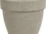 Lauko vazonas, pilkos sp., 26 x 26 x 22 cm.