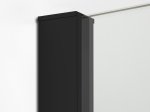 Dušo sienelė HARMONY Relaxa Black HAR-0353, 80 x 195 cm, juodas profilis, skaidrus grūdintas stiklas 6 mm