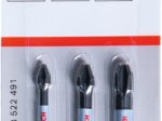 Smūginių sukimo antgalių rinkinys BOSCH Impact, PH1, PH2, PH3, 3 vnt., 50 mm