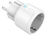 Išmanusis kištukinis lizdas DELTACO Smart Home Sh-P01M, WiFi, valdomas su programėle, turi laikmačio funkciją, LED indikatorius, su įž., 2,4 GHz, 10A, 220-240V, baltos sp.