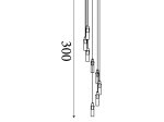 Pakabinamas šviestuvas SEARCHLIGHT Sweden II, E27, 8 x 60W, 230V, 420 x 420 x 320 mm, maksimalus aukštis 3000 mm, 88920-8MO