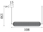 Pakabinamas LED šviestuvas SEARCHLIGHT Capsule, 42,5W, 230V, 3000K, 5711lm, satininis varis, metalas ir akrilas, dimeriuojamas, 1080 x 150 x 150 mm, maksimalus aukštis 1500mm, 28800SB
