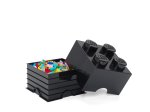 Daiktadėžė kaladėlė LEGO, 25 x 18 x 25 cm, juodos sp.