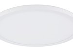 Lubinis LED šviestuvas GLOBO Sapana, paviršinis, 24W, 230V, 2600 lm, 3000K, IP44, 3 lygiai, foninis apšv., apvalus, baltas, 420x25 mm, 41562-24W.