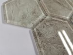 Stiklo mozaika MONA MOSAICS Td21-612, 298 x 280 x 6 mm, 15 vnt./dėž., spl. smėlinis, pilkas marmuras/ koriukas