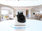 Išmanioji vidaus kamera SONOFF CAM-PT2, Wi-Fi, 340 laipsnių horizontaliai ir 180 laipsnių vertikaliai, Full HD 1080P raiška