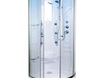 Dušo kabina DUSCHY 5305, 92 x 92 x 217 cm, masažinė, pusapvalė, žemas padėklas, kilmės šalis Estija