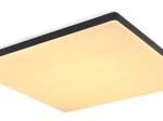 Išmanusis lubinis LED šviestuvas GLOBO Ully Smart Light, 24W, 230V, 2400 lm, 2700-6000K, su 2xAA el., pultu, vald. per progr., dimer., matinis juodas, 485x485x60 mm, 48025BSH