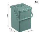 Komposto kibiras ROTHO Bio, 8 l, su filtru, tamsiai žalios sp.