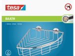 Lentyna TESA Baath, 21,4 x 23,2 x 6,9 cm, priklijuojama, kampinė, viena lentynėlė, 40216
