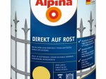 Antikoroziniai dažai ALPINA Direkt Auf Rost, geltonos spalvos, šilko blizgesio, tiesiai ant rūdžių, 0,75 l