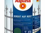 Antikoroziniai dažai ALPINA Direkt Auf Rost, žalios spalvos, šilko blizgesio, tiesiai ant rūdžių, 0,75 l