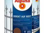 Antikoroziniai dažai ALPINA Direkt Auf Rost, tamsiai rudos spalvos, šilko blizgesio, tiesiai ant rūdžių, 0,75 l