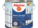 Antikoroziniai dažai ALPINA Direkt Auf Rost, juodos spalvos, šilko blizgesio, tiesiai ant rūdžių, 2,5 l